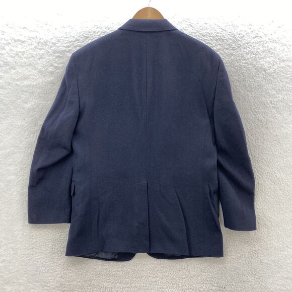 Jos A Bank 100% Camel Hair Blazer Men's 43R Blue Preppy American Academia Jacket - Picture 11 of 15